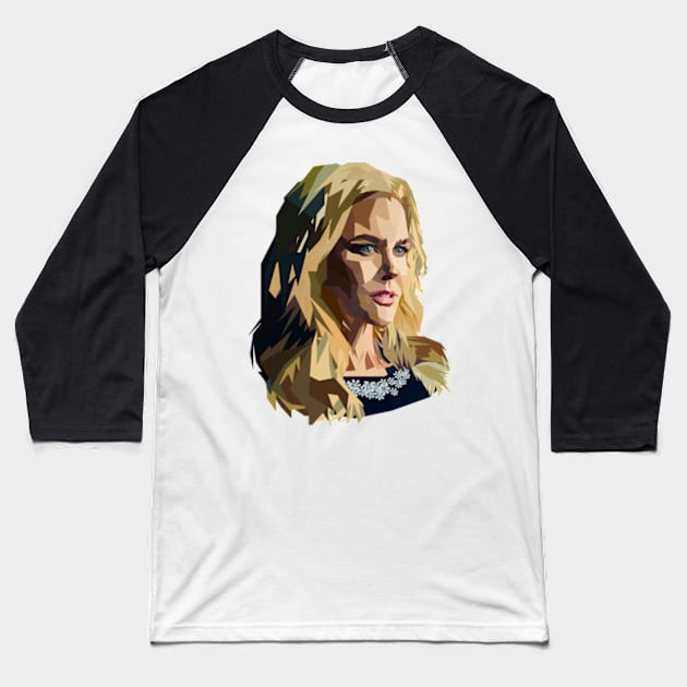 Nicole Kidman Baseball T-Shirt by Worldengine